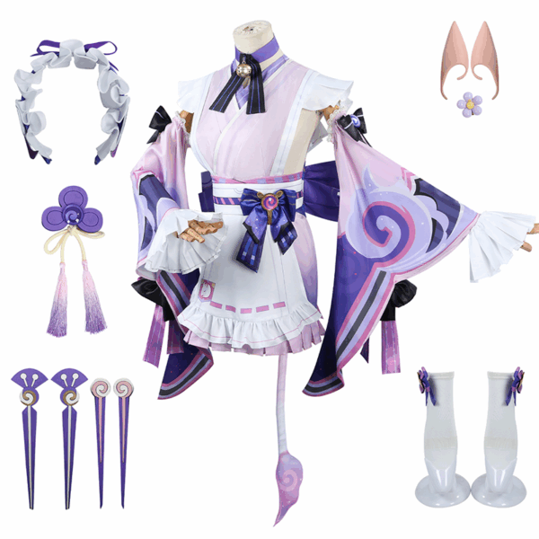 Genshin Impact Cos clothes of passers-by, glass moon, beautiful dreams, romantic dreams, and anime animation clothes - Image 8
